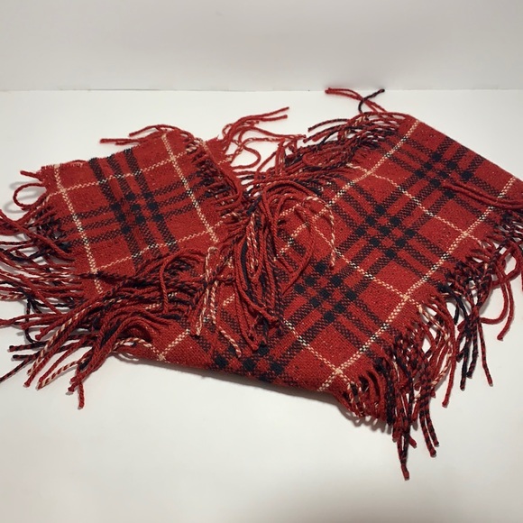 Burberry Red Plaid Scarf - NWOT - Picture 4 of 4